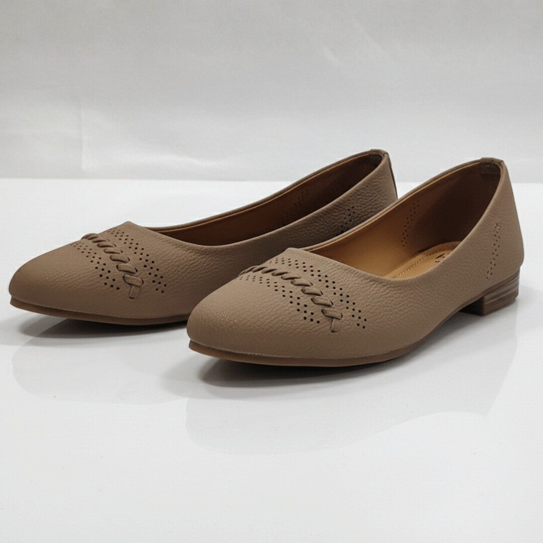 ZIYA Taupe Everyday Ballerina Flats - Image 4