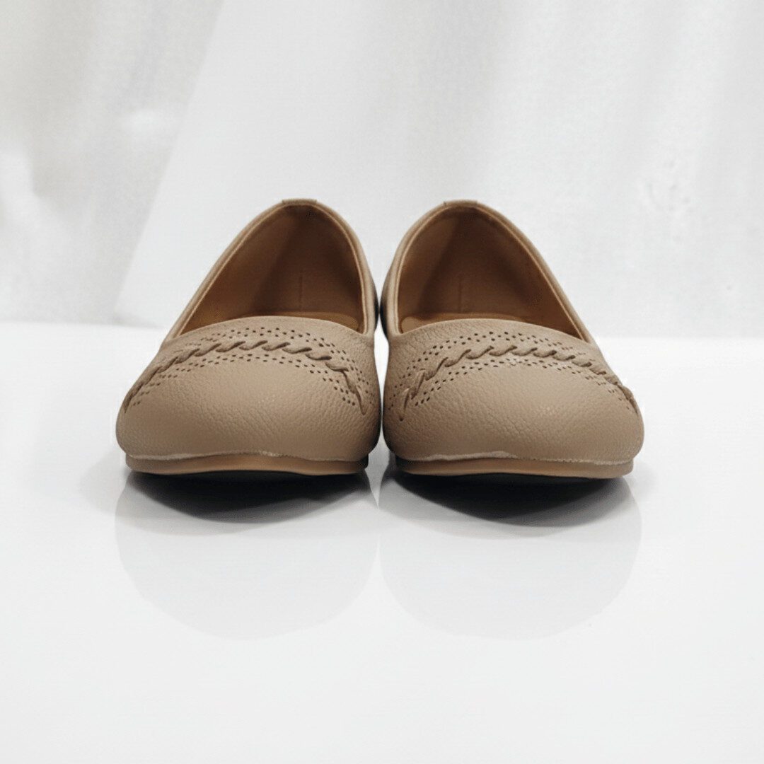 ZIYA Taupe Everyday Ballerina Flats - Image 3