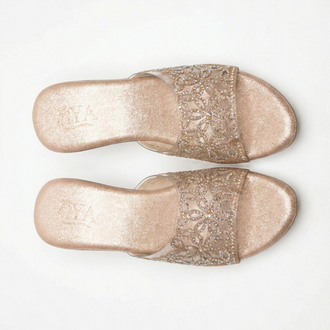 ZIYA Rose Crystal Clear Heel Slides - Image 2