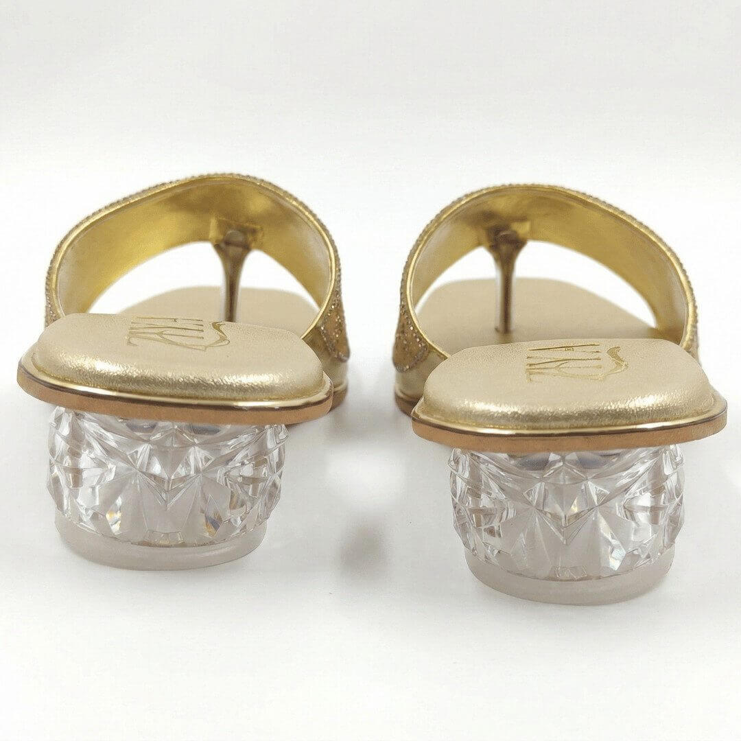 ZIYA Gold Embroidered Ethnic Flats - Image 3