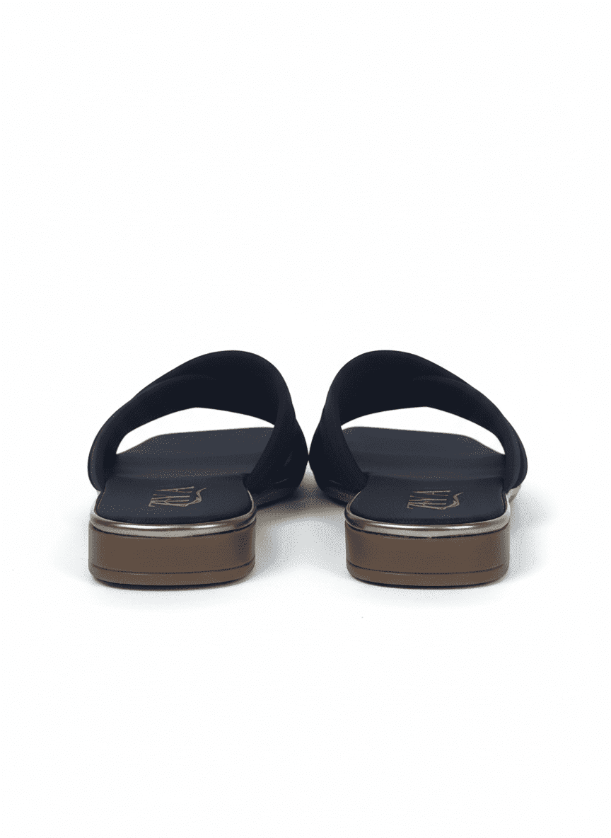 Jet Mist Harmony – Black Cross Band Fashion Flat - Image 4