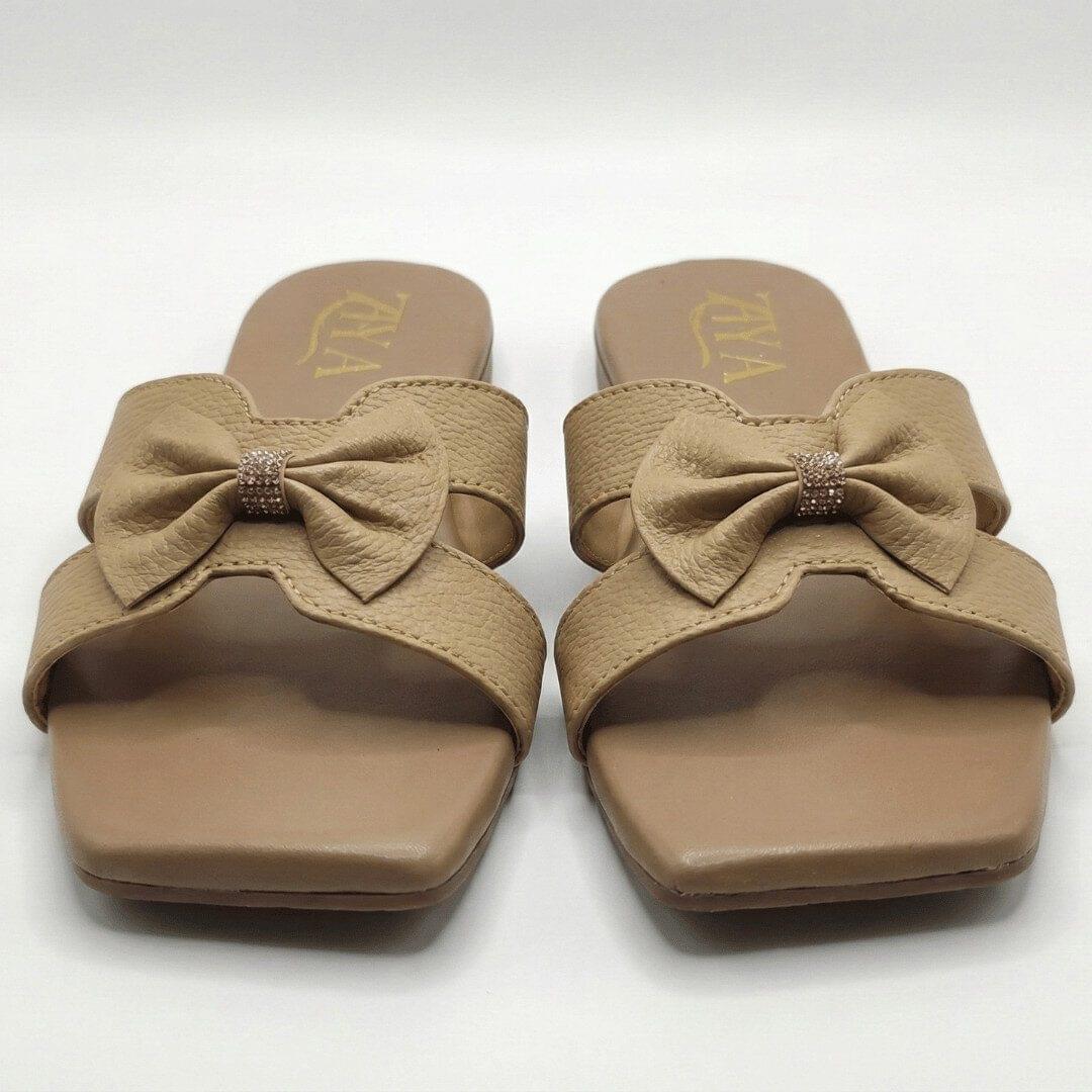 ZIYA Nude Bow Charm Flats - Image 5