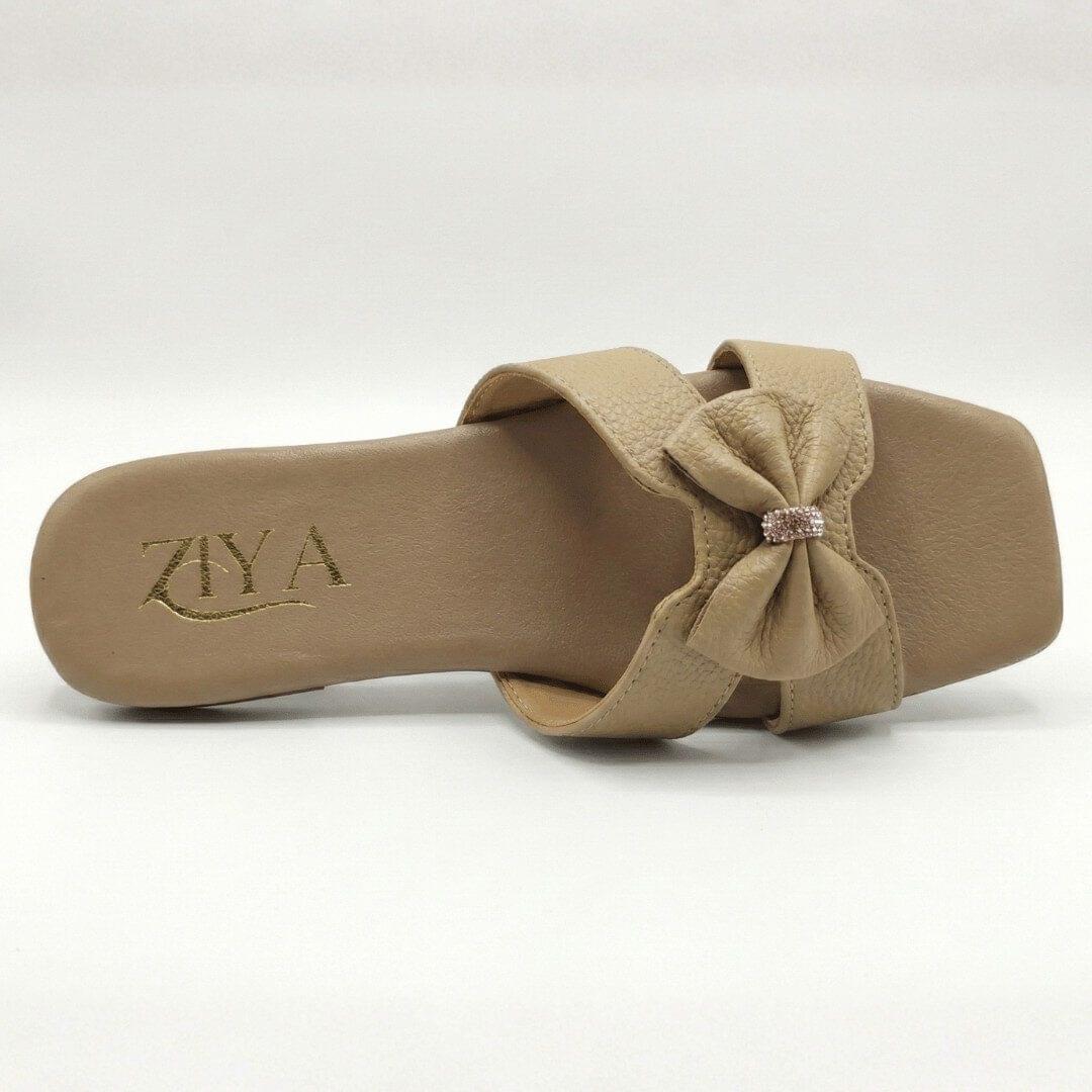 ZIYA Nude Bow Charm Flats - Image 4