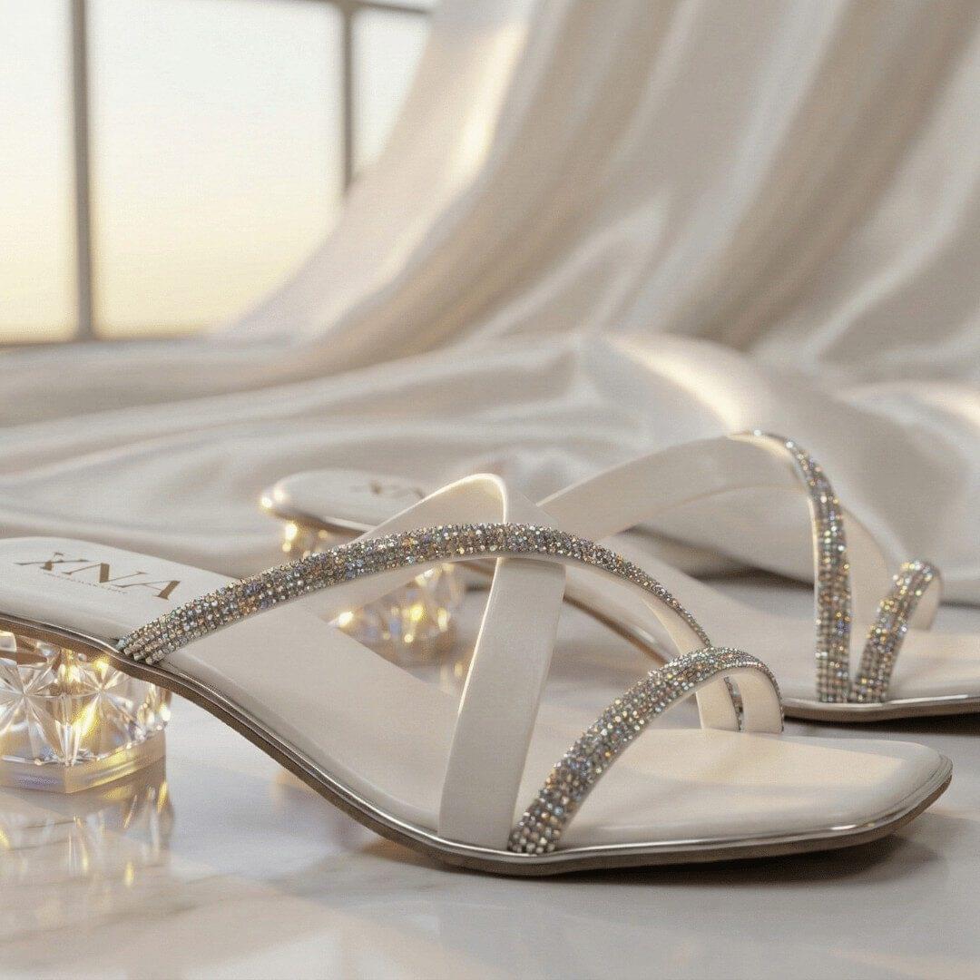 ZIYA Crystal-Strap Clear Heel Sandals - Image 4